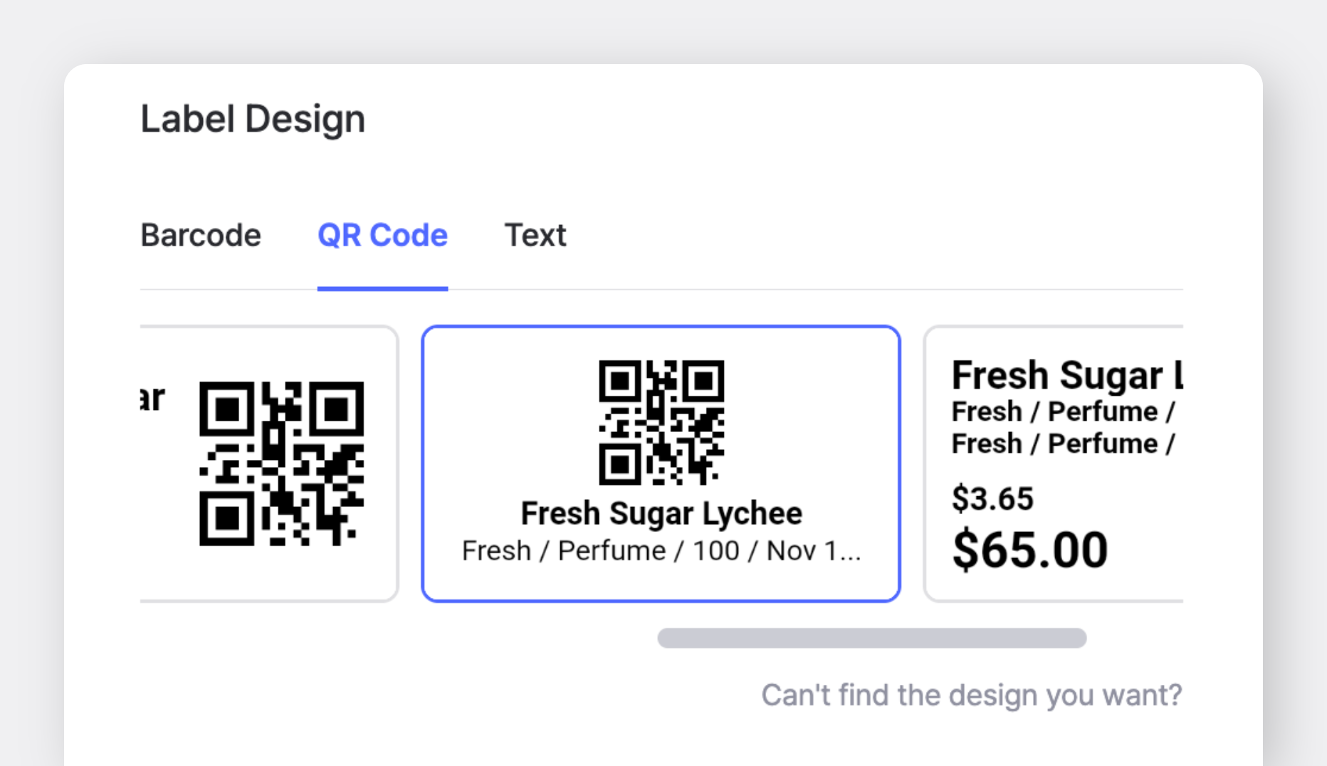BoxHero - Label Design - Barcode, QR Code, or Text Only